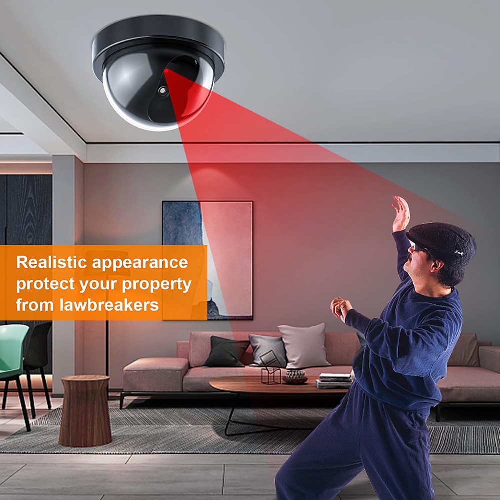 Home Security And Camera System - Dummy Security Camera,Fake Camera With Red