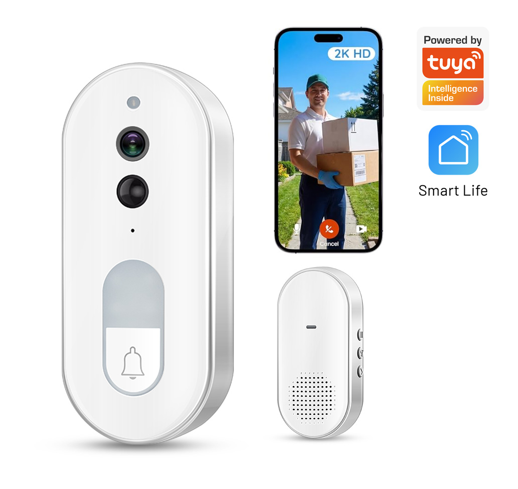 Home Security Monitoring Service - Tuya Smart Video Doorbell Wireless 1080P