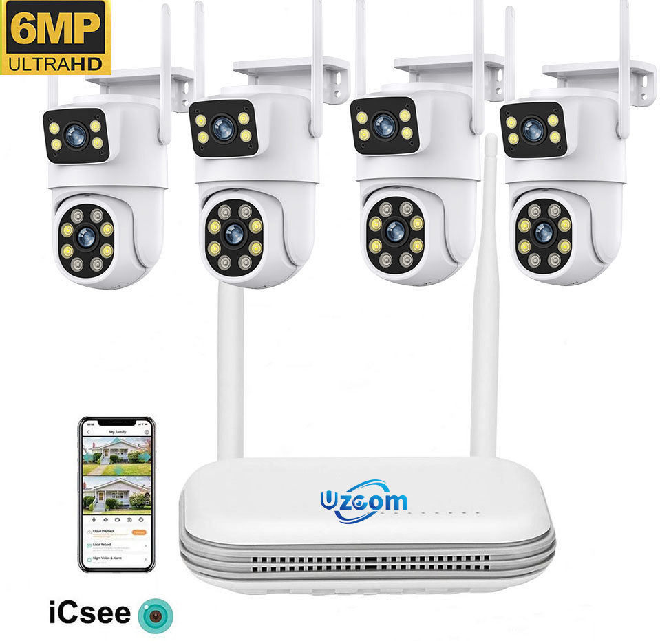 Home Security Video Systems - 8CH 6MP Outdoor IP Camera Wifi