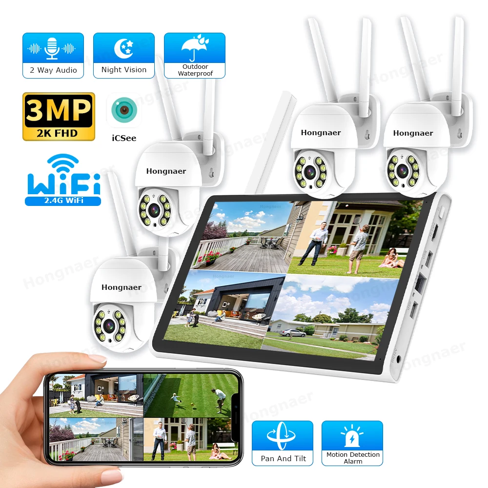 Home Security And Camera System - 2026 Hongnaer 3MP 4 Channel WiFi