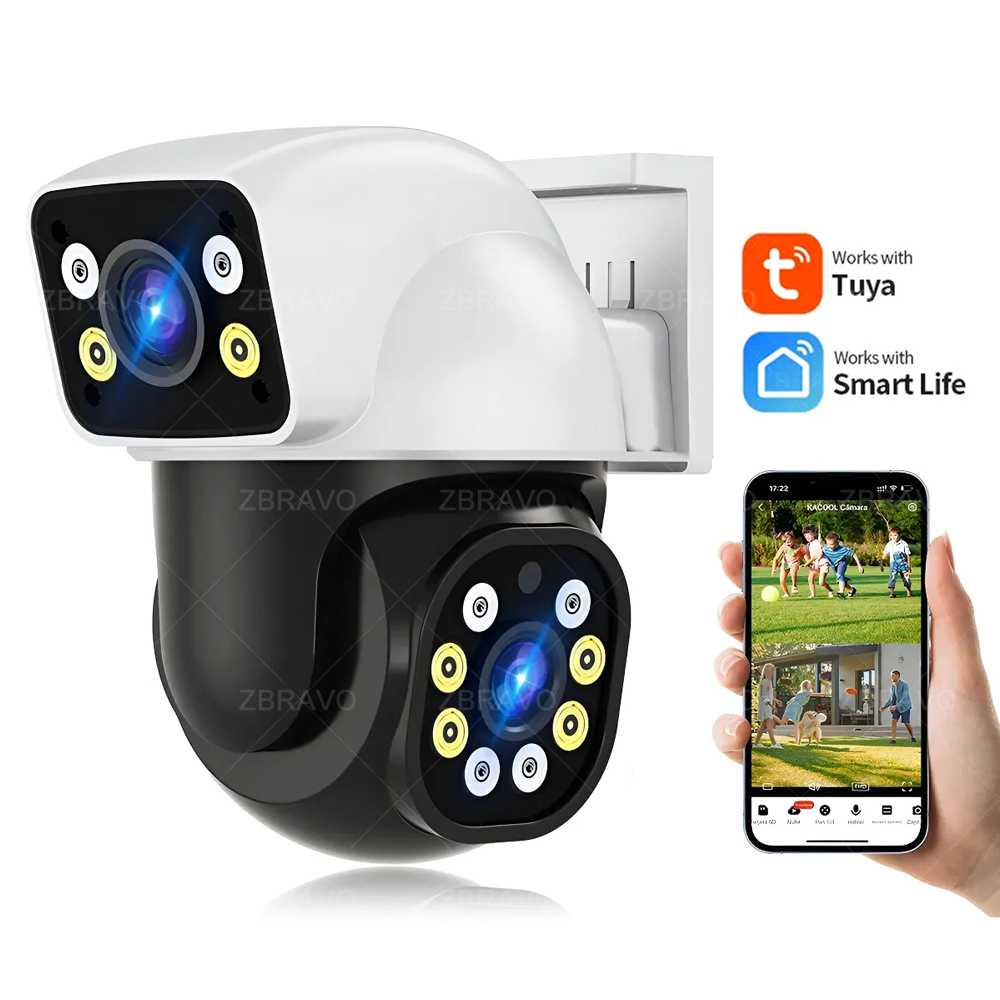 Home Security With Monitoring - Smartlife 8MP WiFi Tuya Outdoor Camera