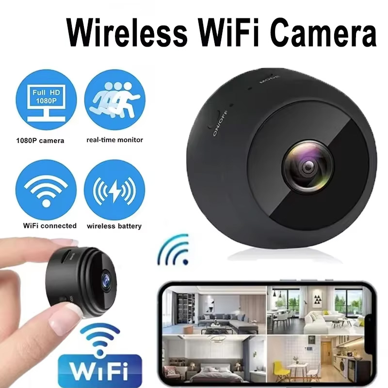 Home Security With Monitoring - New A9 Camera Wifi 1080p HD
