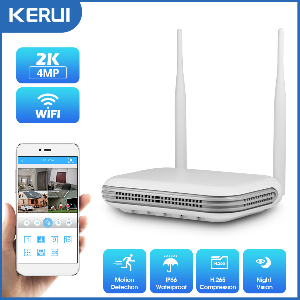 Home Security With Monitoring - KERUI 2K 3K 4MP 8CH NVR