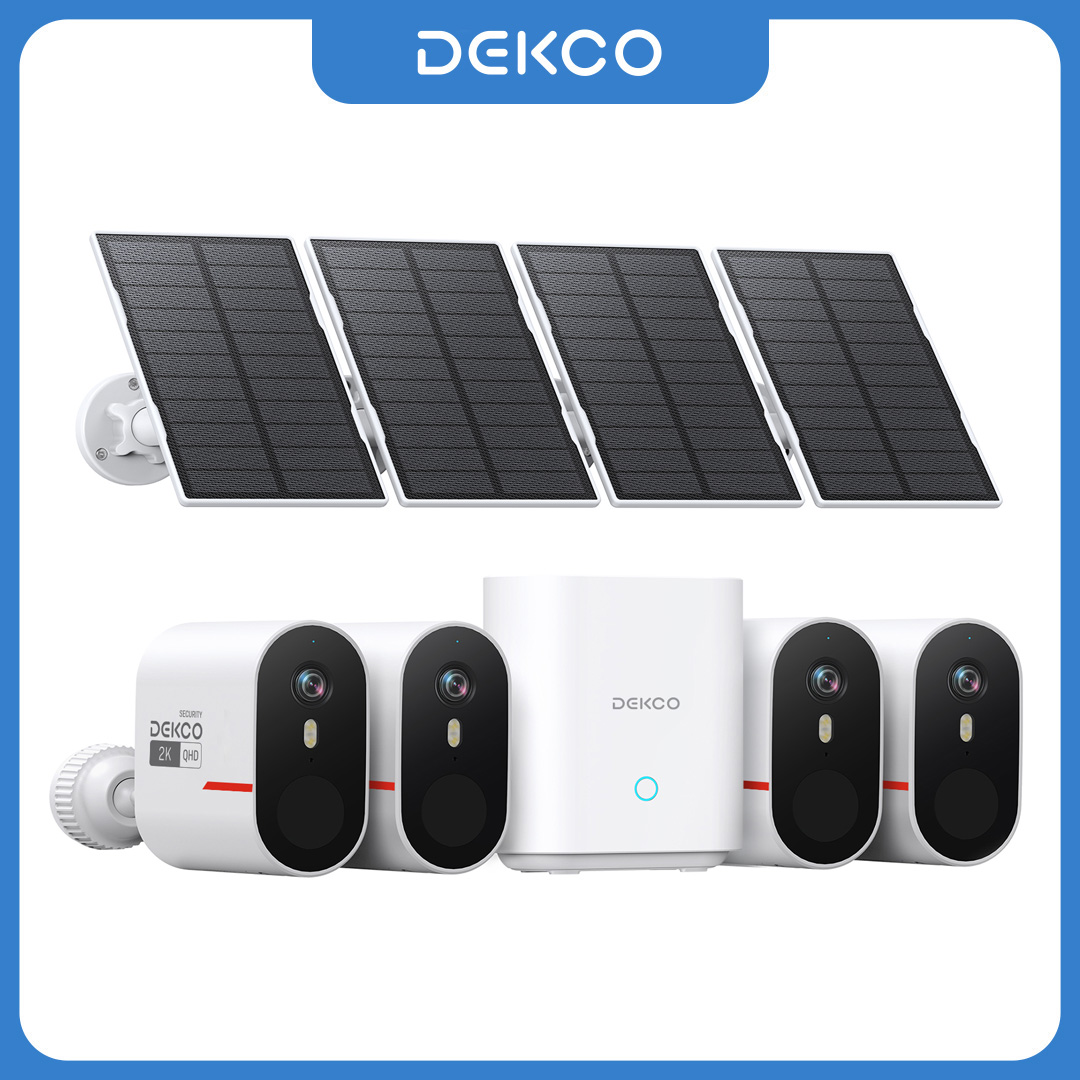 Home Security And Camera System - Dekco 3MP WiFi Solar Camera System