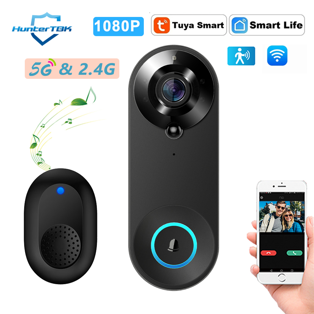 Home Security Monitoring Service - 5G 2.4G WiFi Video Doorbell 1080P