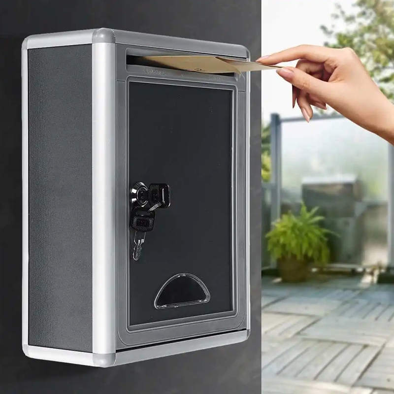 Home Security Letters - Aluminum Alloy Post Box Wall Mount