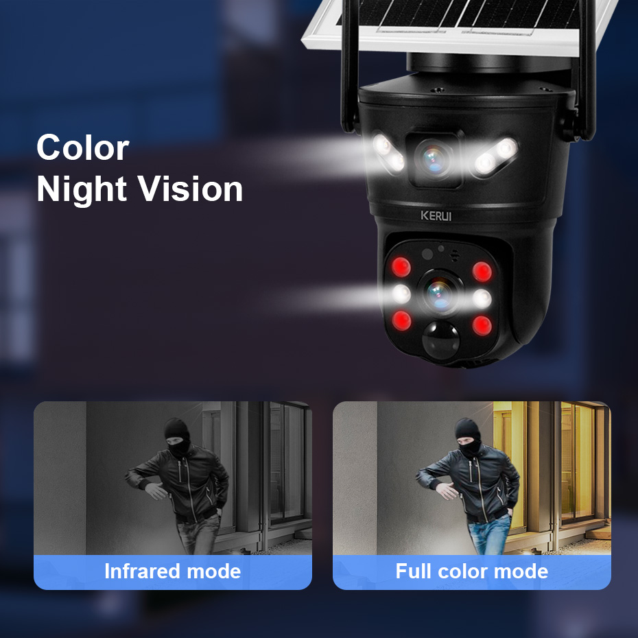 KERUI 6MP 4G SIM WiFi Solar Ca - đánh giá và giá Home Security Monitoring Service
