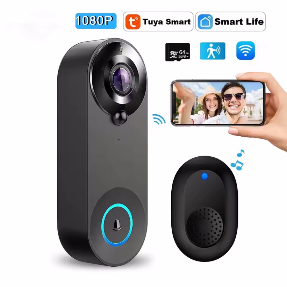 Tuya 1080P Wireless WIFI Doorb - đánh giá và giá Home Security Monitoring Service