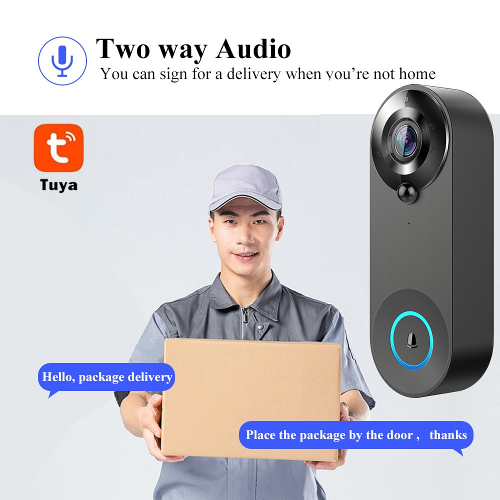Tuya 1080P Wireless WIFI Doorb - đánh giá và giá Home Security Monitoring Service