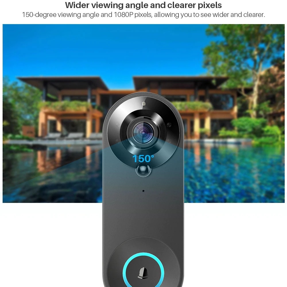 Tuya 1080P Wireless WIFI Doorb - đánh giá và giá Home Security Monitoring Service