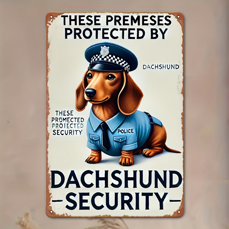 2D Flat Vintage Dachshund Secu - đánh giá và giá Home Security Police