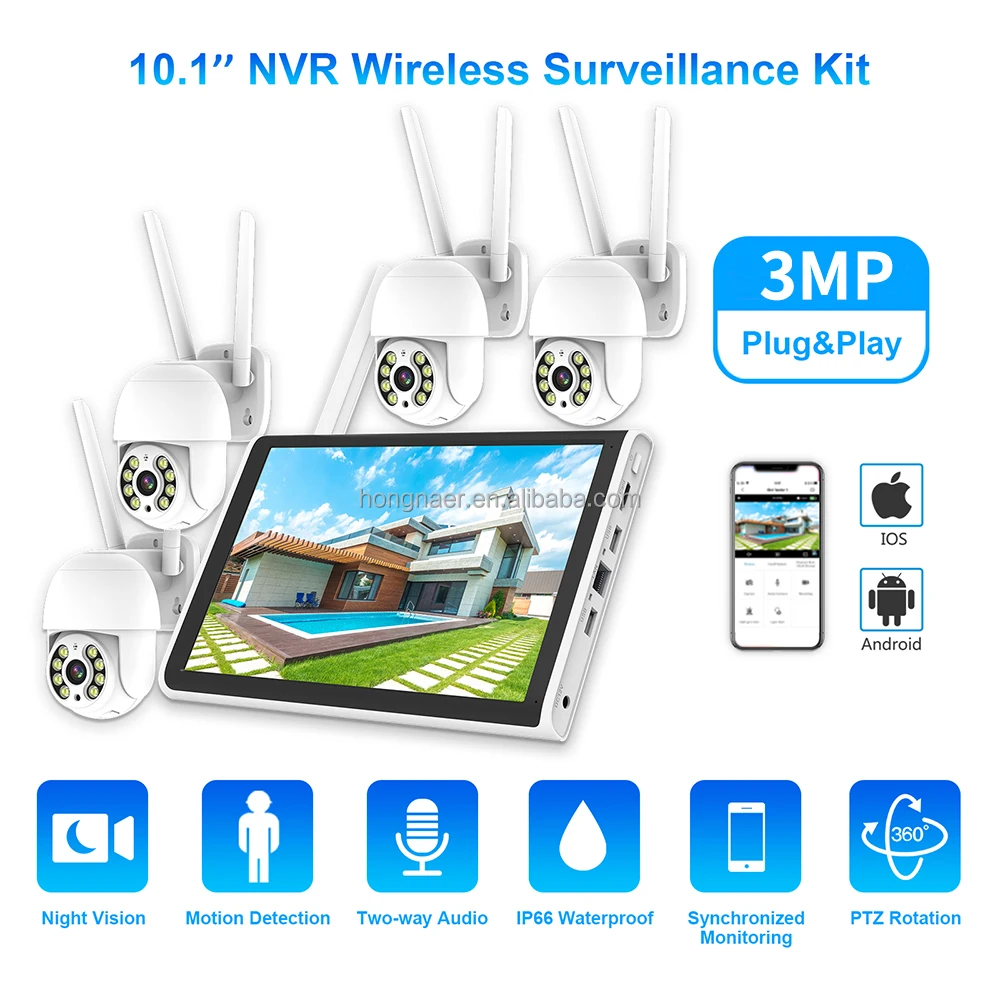2026 Hongnaer 3MP 4 Channel Wi - đánh giá và giá Home Security And Camera System