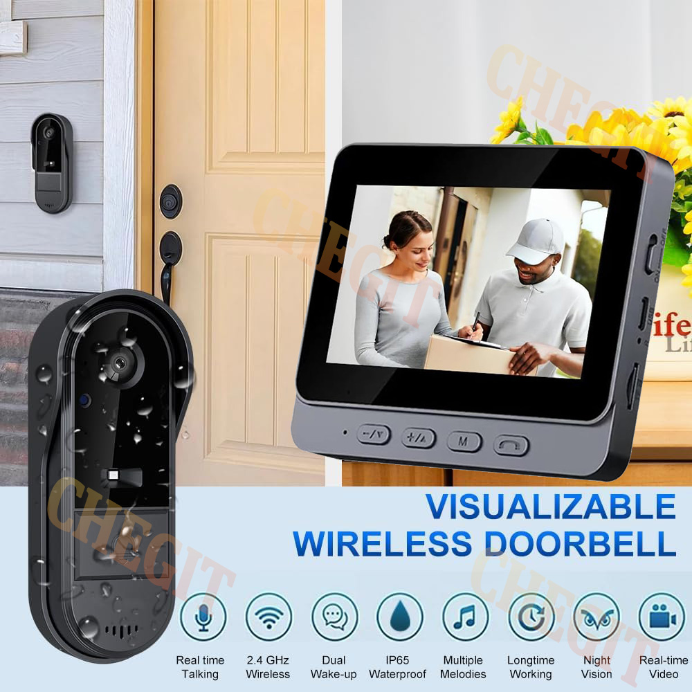 Wireless Wifi Doorbell Camera  - đánh giá và giá Home Security Monitoring Service