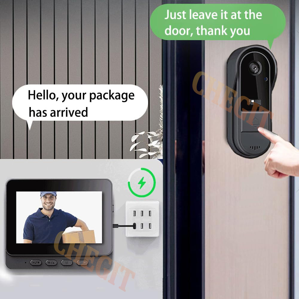 Wireless Wifi Doorbell Camera  - đánh giá và giá Home Security Monitoring Service