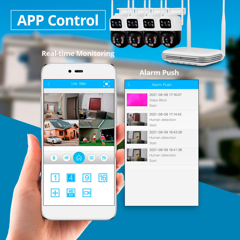 KERUI Waterproof 6MP HD Wirele - đánh giá và giá Home Security Monitoring Service