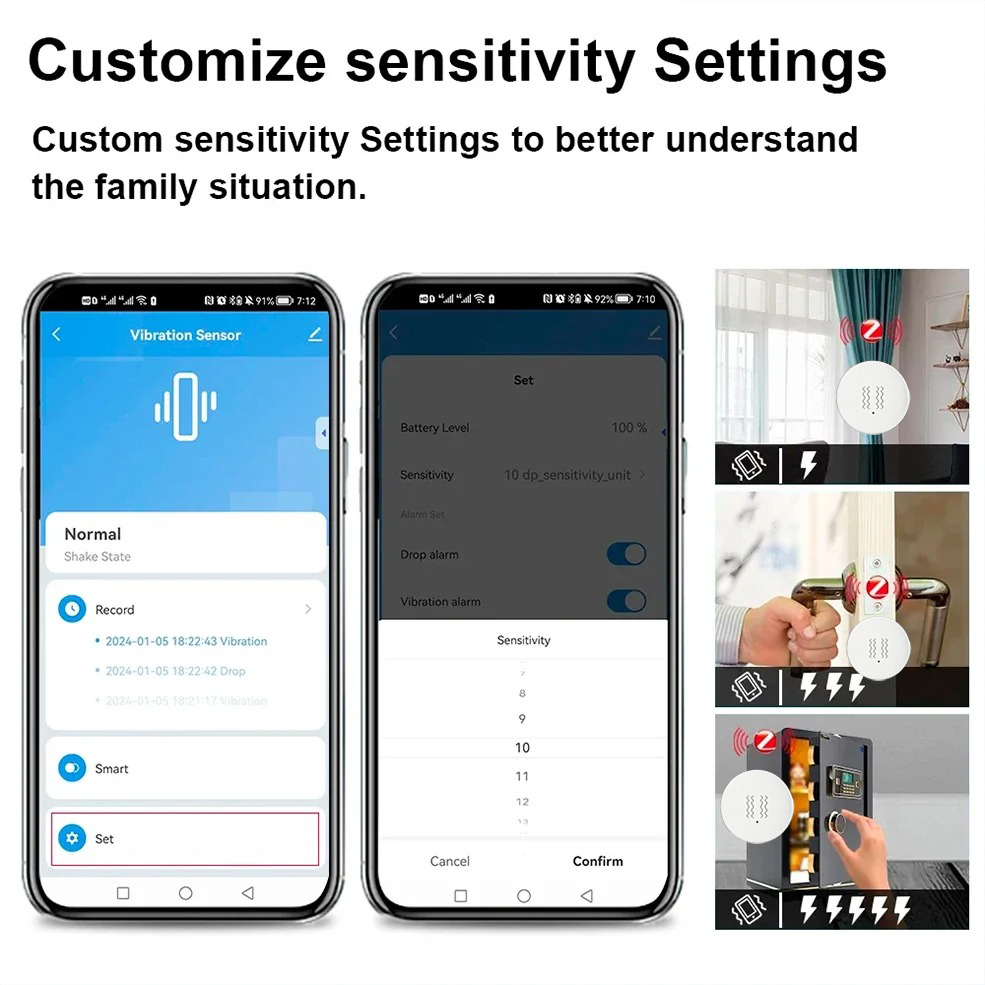 Tuya ZigBee Smart Vibration &  - đánh giá và giá Home Security With Monitoring