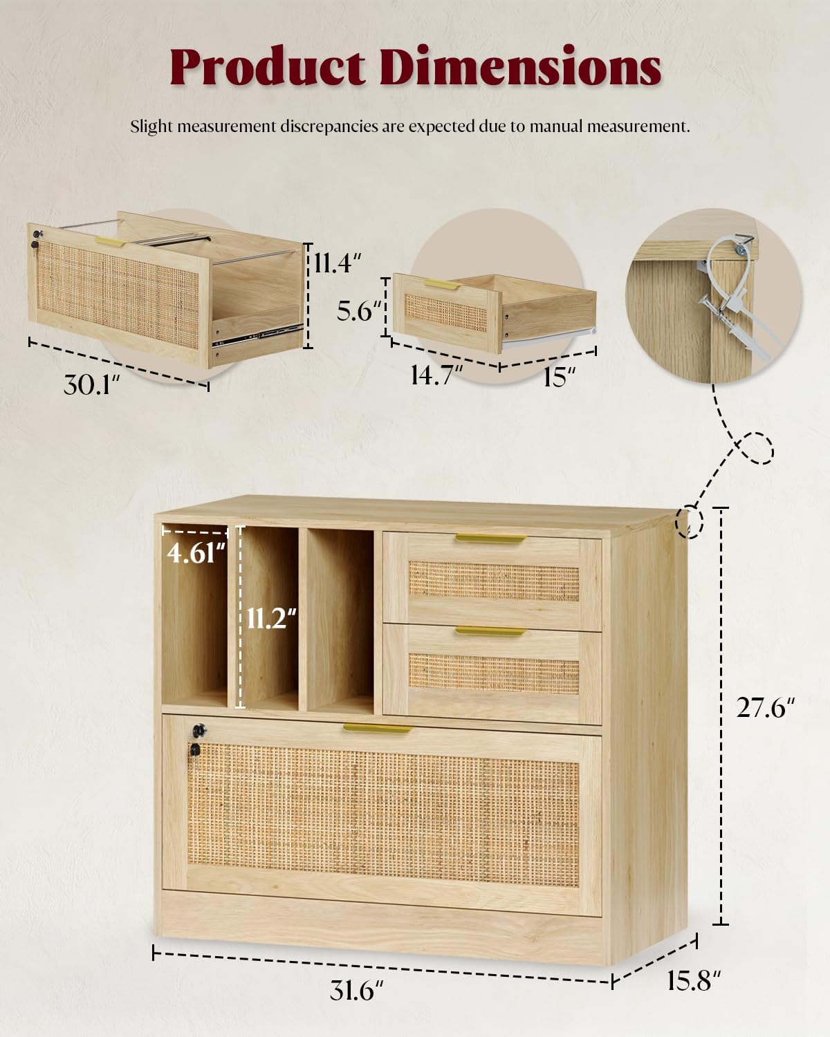 Three Drawer Lateral Wood Ratt - đánh giá và giá Home Security Letters