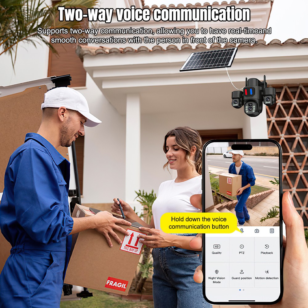 Solar WiFi PTZ Camera Outdoor  - đánh giá và giá Home Security Monitoring Service