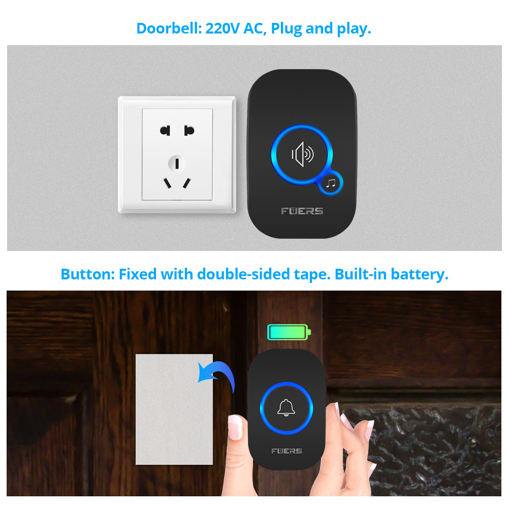 Fuers Wireless Doorbell Home W - đánh giá và giá Home Security Bell