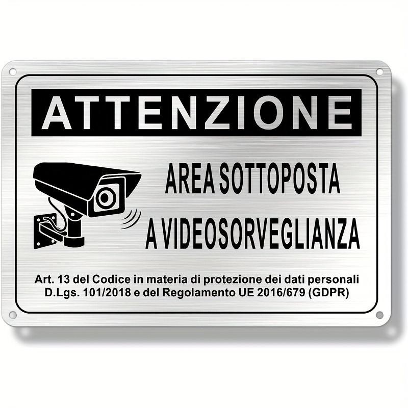Italian Security Sign 20X30cm  - đánh giá và giá Home Security Police