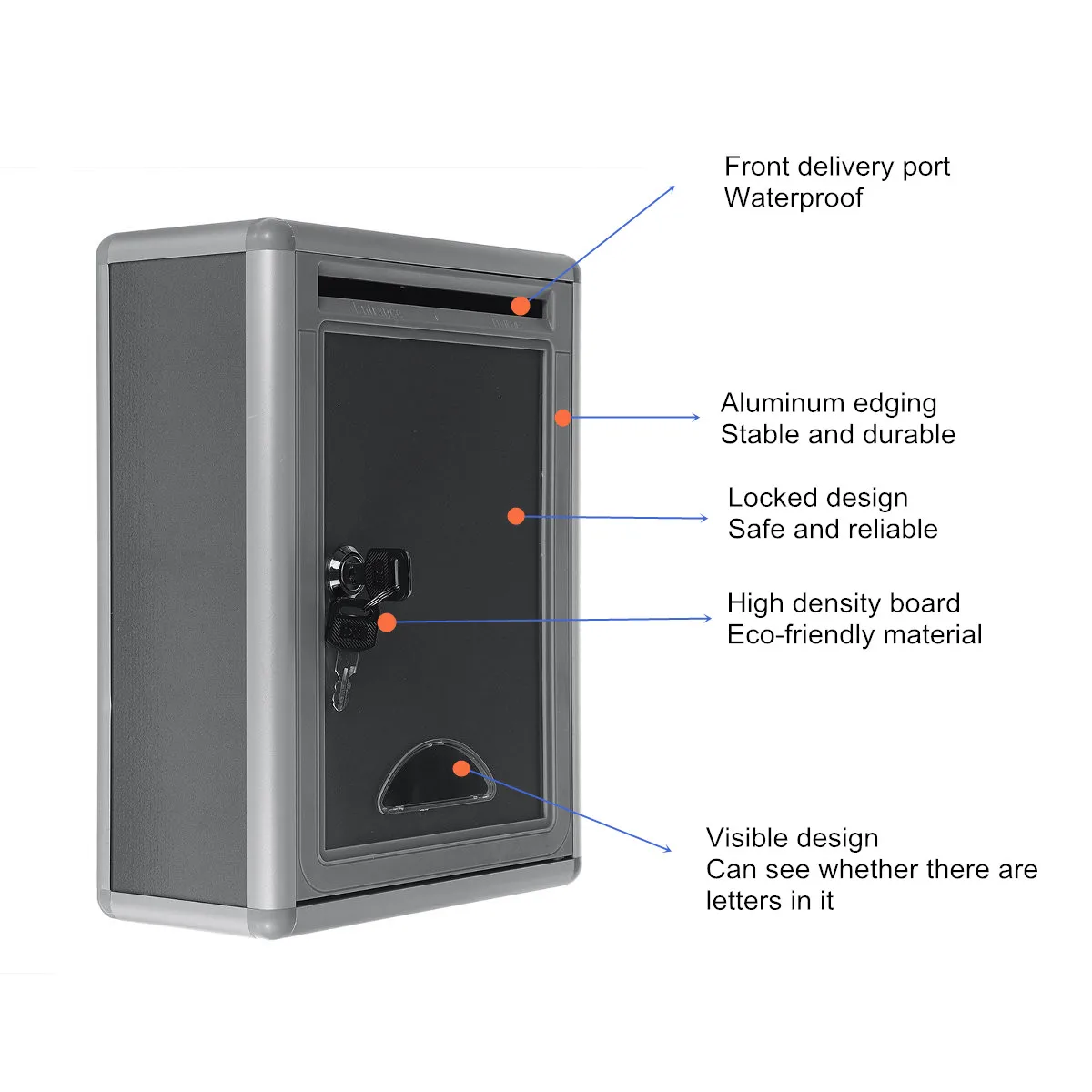 Aluminum Alloy Post Box Wall M - đánh giá và giá Home Security Letters